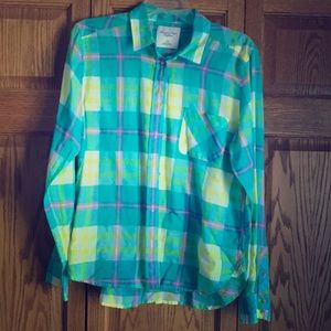 Plaid button down long sleeve